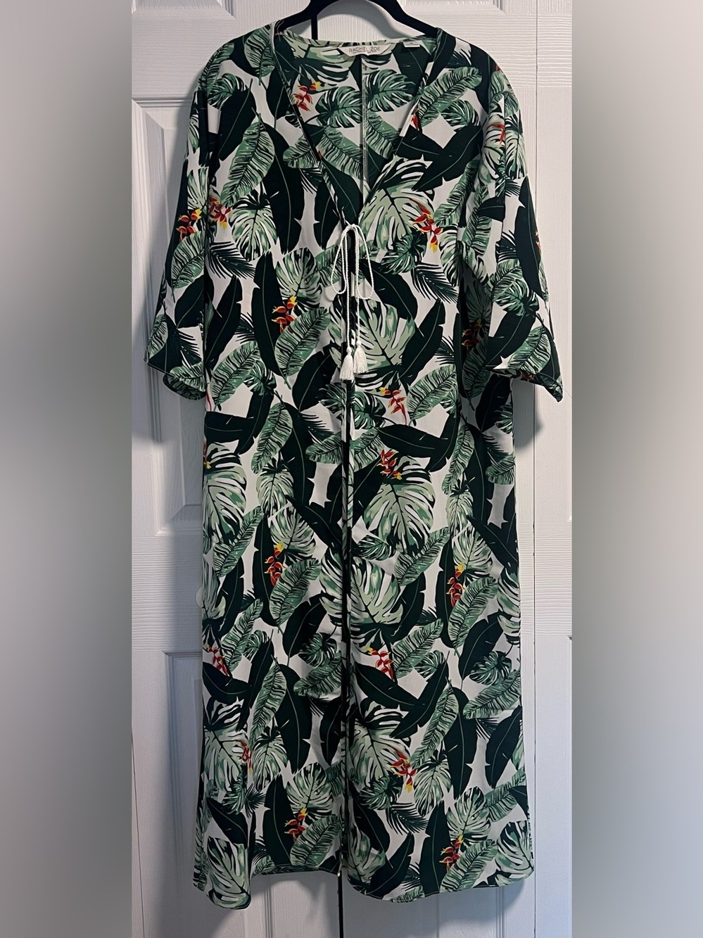 Rachel Zoe Palm Print Duster Swim Cover-Up